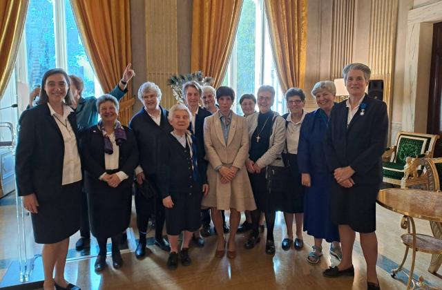 Florence (far right) with fellow Religious of the Sacred Heart and UISG sisters